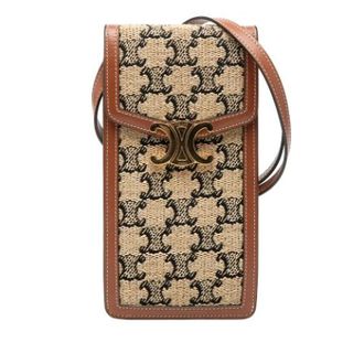 Celine Pre-owned Cross Body Bags, female, Beige, Size: ONE SIZE Pre-owned Knit Crossbody Bag
