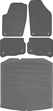 OEM Juego De Alfombrillas De Goma Para Coche Y Maletero Para Skoda Fabia I Kombi (2000-2008)