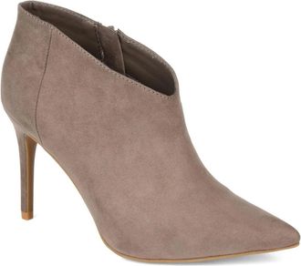Journee Collection Demmi Boots Womens Taupe Pointed Toe Bootie ZOGG1933