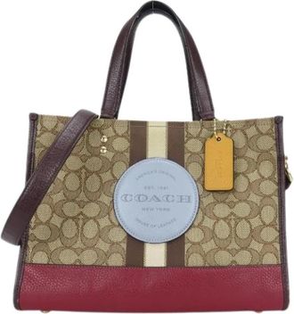 Coach Pre-owned Tote Bags, female, Multicolor, Size: ONE SIZE Pre-owned Canvas shoulder-bags