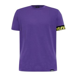 Dsquared2 T-Shirts, male, Purple, Size: XL Logo T-Shirt