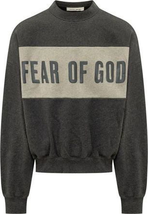 Fear of God Cropped Sweatshirt - Heren - Sweatshirts - Grijs - XS - Hoodies & sweatvesten
