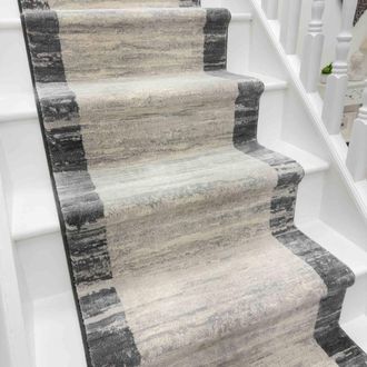 Runrug Stair Runner Carpet - Soft & Comfortable, 0.43 Inch - Eclipse in Grey | Size: 66 cm x 480 cm