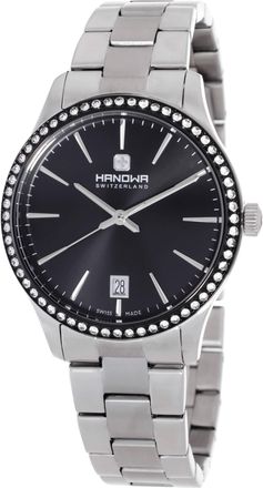 Hanowa Tresa Quartz Crystal Black Dial Ladies Watch HAWLH0001603