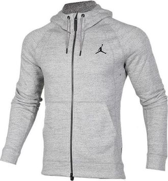 Nike Jordan Air Jordan Solid Color Zipper Hoodie Mens Grey 860197-063