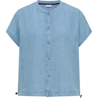 Cecil Denim-Look Blouse met Korte Mouwen - Dames - Blouses & Shirts - Blauw - Maat: M Denim