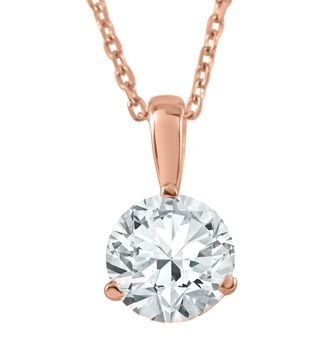 Pompeii3 1/5 ct Solitaire Lab Grown Diamond Pendant available in 14K and Platinum