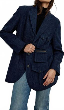 Smythe Surplus Oversized Blazer In Indigo