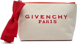 Givenchy Logo-print Canvas Clutch - Red - One Size