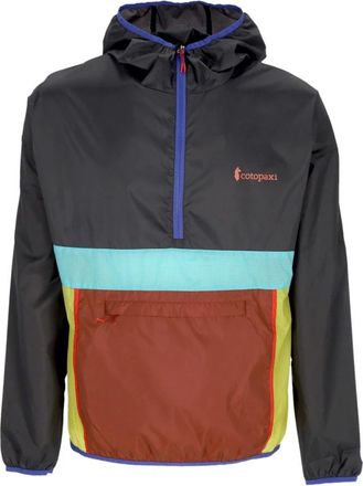 Cotopaxi Winddichte Anorak Halve Rits - Heren - Windbreakers - Zwart - XL - Polyester - Fitness