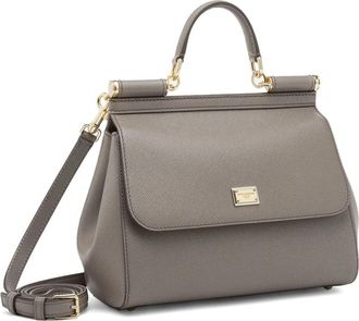 Dolce & Gabbana Womens Handbag Sicily Large Brown Shoulder Bags