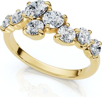 Pompeii3 1.00Ct Diamond Constellation Wedding Anniversary Ring 14k Gold or Pt Lab Grown