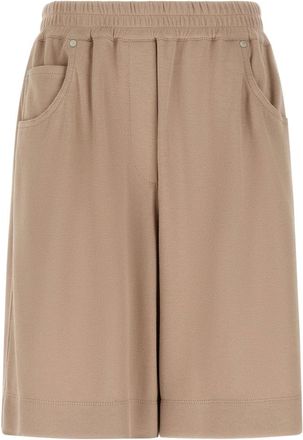 Brunello Cucinelli Korte Broeken, Dames, Bruin, S, Katoen, Elastische Shorts