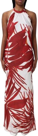 Hanita Rode Bloemen Maxi Jurk - Dames - Maxi kleedjes - Veelkleurig - S - Kleedjes