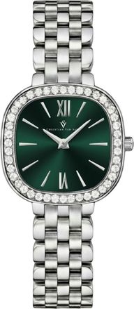 Christian Van Sant Womens Rivoli Green Dial Watch