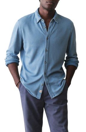 Marine Layer Pacifica Button-Up Shirt in Indigo at Nordstrom, Size Xx-Large