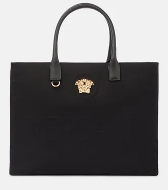 Versace La Medusa cotton canvas tote bag