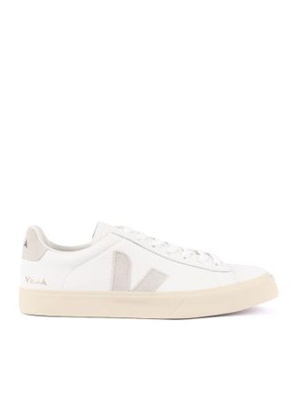 Veja White Campo Suede Accent Leather Sneakers