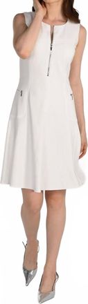 Frank Lyman Design Knee-Length Fit And Flare Dress In Off White