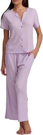 Splendid Short Sleeve Crop Pajamas in Scented Lavender at Nordstrom Rack, Size X-Small