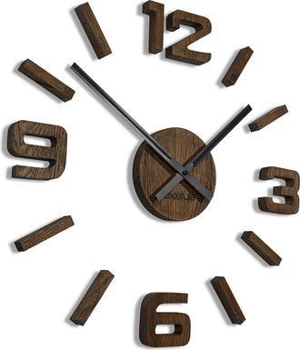 OEM Reloj De Pared De Madera De Roble Eko 75cm Marr&oacute;n