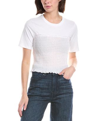 ATM Anthony Thomas Melillo Atm Anthony Thomas Melillo Mixed Media Cropped T-Shirt