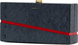 Hammitt Hammitt Soiree Clutch Carrara Black Brushed Gold Med