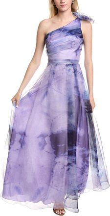 Rene Ruiz One-Shoulder Organza Gown