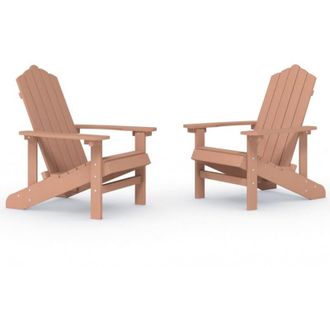 vidaXL Sillas De Jard&iacute;n Adirondack 2 Pcs Break