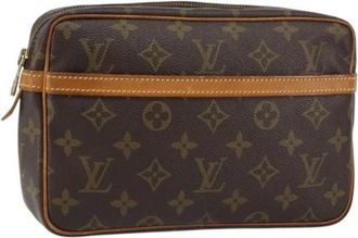 Louis Vuitton Pre-owned Clutches, female, Brown, Size: ONE SIZE Pre-owned Canvas Clutch