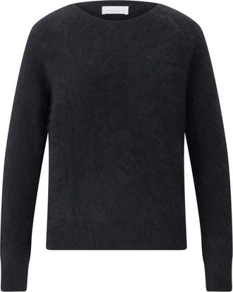Roberto Collina Round-neck Truien - Dames - Ronde hals truien - Zwart - XS - Wol - Truien & Vesten