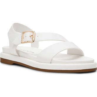 Anne Klein Elzie Sandal in White Pu at Nordstrom Rack, Size 7.5
