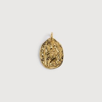 Monica Vinader Gold St Christopher Pendant