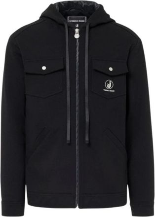 Iceberg Sportjack met capuchon - Heren - Vesten met rits - Zwart - M - Nylon - Hoodies & sweatvesten
