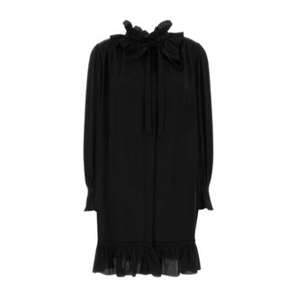 Chlo&eacute; Ruffled Mini Dress - female - Chlo&eacute; - Short Dresses - Black - XS - Dresses