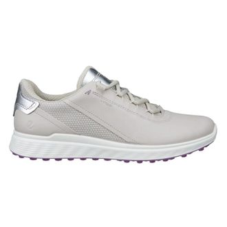 Ecco Ecco Golf S-Casual Leather Womens Fashion Trainers - Gravel Silver Metallic - Size:UK 8-8.5