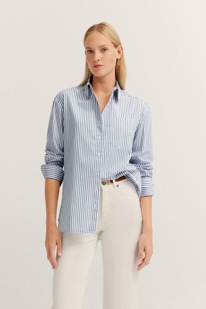 Bugatti Damen Overhemdblouse van 100 % katoen