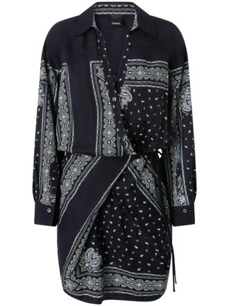 Pinko Black Bandana-print Mini Dress