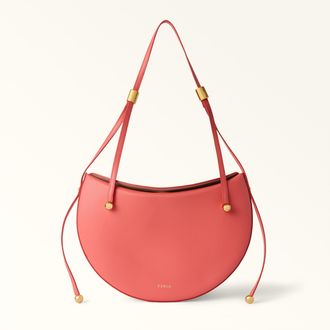 Furla Moonstone Shoulder Bag M Aperitivo Orange Sidney Calf Leather Woman