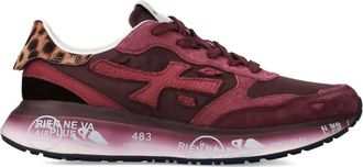 Premiata Lauryn 7789 leopard-print panel sneakers - Red