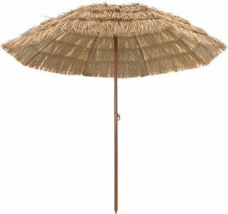vidaXL Parasol De Playa Marr&oacute;n &Oslash; 265 X 267 Cm Acero Vidaxl