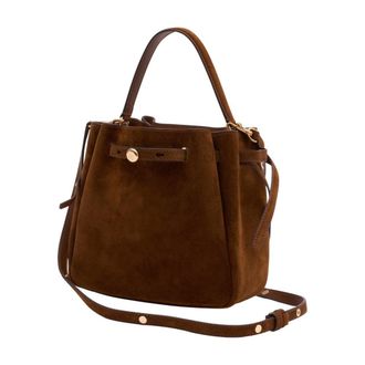 Tory Burch Womens Shoulder Bag Brown Calfskin