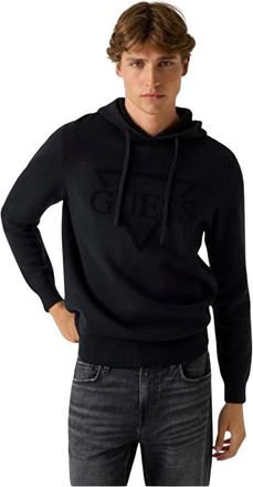 Guess Sweat &agrave; capuche ML - Heren - Hoodies - Zwart - L - Polyester - Hoodies & sweatvesten