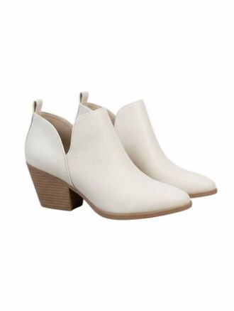 Soda Womens Casual Booties In Off White