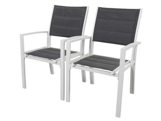 Habitat et Jardin Juego De 2 Sillas Para Jard&iacute;n - brazil/canaries - Phoenix - Gris Claro