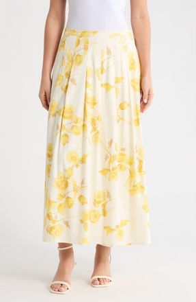 Vince Camuto Floral Maxi Skirt in New Ivory at Nordstrom, Size Xx-Small