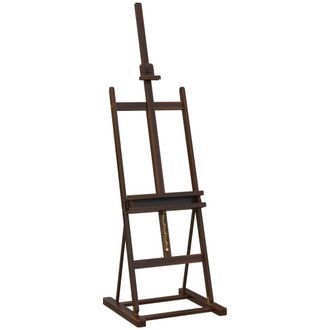 HOMCOM Caballete de pintura 53x50.5x230 cm marr&oacute;n