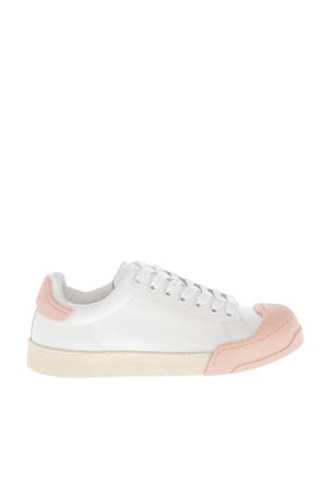 Marni White Low Leather Sneakers