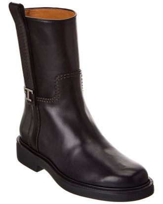 Tod's TodS T Logo Leather Boot