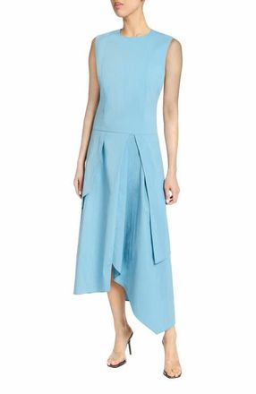 Santorelli MADDY Sleeveless Multi-Panel Asymmetric Dress in Stretch Cotton in Marine Blue at Nordstrom, Size 10
